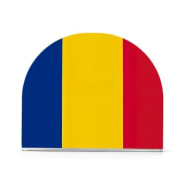 Imagem de Porta-guardanapos de cozinha com bandeira da Romênia, porta-guardanapos para banheiro, 1 pacote, suporte de acrílico antiderrapante