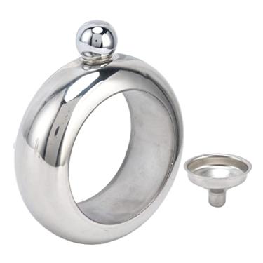 Imagem de Aramox Pulseira de Balão, Recipiente de Bebida Oculto de Aço Inoxidável Com Funil para Festas e Bares, Capacidade de 100ml, Leve e Estável