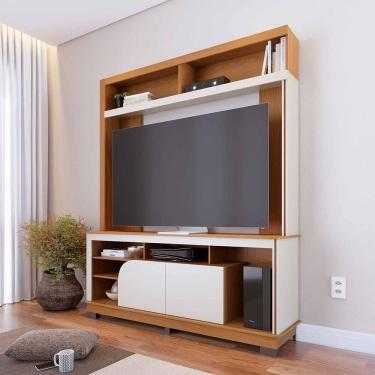 Imagem de Estante Belaya 160cm 2 Portas De Giro - Ssx Multicoisas Cor Freijo/off White Matte