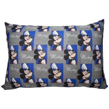 Imagem de Fronha Avulsa KazzaVip Malha 100% Algodão Disney Estampada Mickey Quad