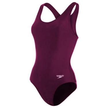 Imagem de Maiô Natação Speedo Racerback Lycra Super Confortável, Orquídea, 46