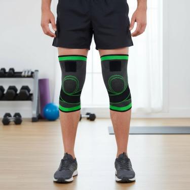 Imagem de Joelheira Ortopédica Ajustável O PAR Articulada de Compressão E Proteção Patelar Tensor Joelho-Unissex