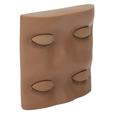 Imagem de Generic Cabeça Realista do Manequim Prática Extensão Dos Cílios Postiços para o Treinamento Composição, Silicone Macio Reusável do Pvc para o Enxerto Novato, 1pc (#3)