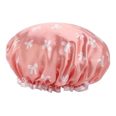 Imagem de Generic Touca de Banho com Proteção Dupla para Presente, Ideal para Hotéis e Residências, Rosa