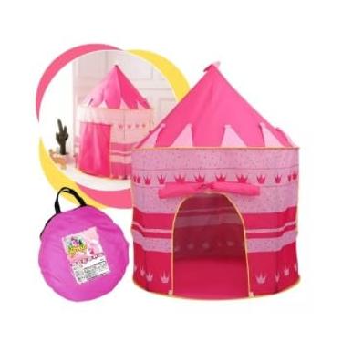 Imagem de Barraca Dobravel Castelo Princesa/Tenda Cabana Menina Infantil Castelo Para Brincar Temática Castelo Princesa Dobrável Linda