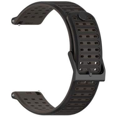 Imagem de Gheper Pulseira de 22 mm compatível com Suunto Vertical 2, Race 2, Run, Race S, Race, 9 Peak Pro, 5 Peak Smartwatch Pulseira de substituição esportiva de silicone macio