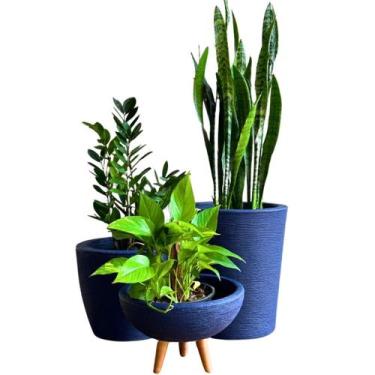 Imagem de 3 Vaso Planta Para Sala Pequena Apartamento Decoração Kit - Alpe & Ari