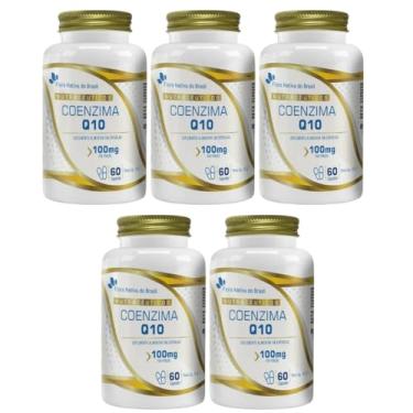 Imagem de Kit Com 5 Coenzimas Q10 100% Pura 60cáps 100mg Flora Nativa