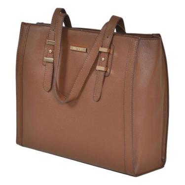 Imagem de Bolsa Feminina Moderna Alça Resistente Fecho Ecler Via Marte, Marrom, 