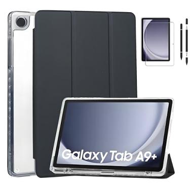 Imagem de Aplicável a Capa Para Tablet Samsung, pelicula Samsung Galaxy,Pelicula Tablet,Capa Tablet Para Galaxy Tab A9 Tela 8.7 Entrega Película E Caneta,Robusta Máxima Proteção (Preto)
