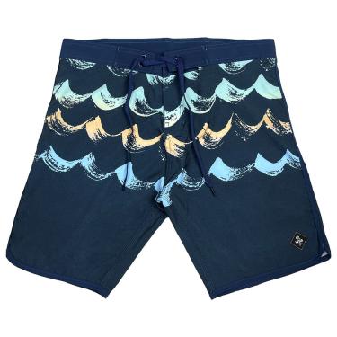 Imagem de Bermuda Praia Elastano Masculina WSS Diamond Pattern Wave