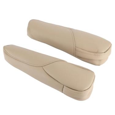 Imagem de ZJchao Capa de Alça de Apoio de Braço de Couro de Microfibra Decoração Elegante Atualização Adequada para CRV 2007-2009; 2 Peças (Bege)