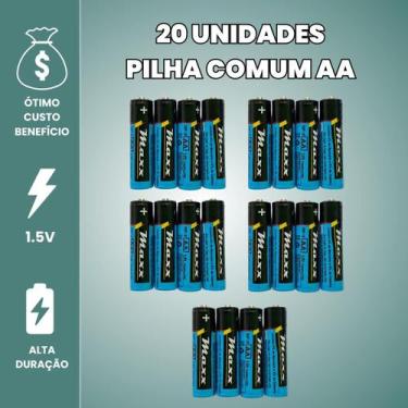 Imagem de Pilha Comum 60 Unidadas Pacote Caixa Pilhas Pequenas - Maxx, Maxmidia,