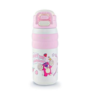 Imagem de Garrafa Lotso Rosa Infantil Robusta Escolar Passeio Disney 480ml
