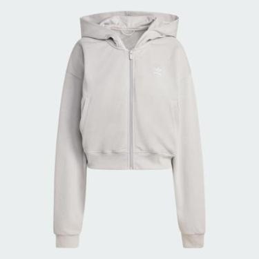Imagem de Blusa Capuz Moletom Essentials Zíper Adidas Feminina-Feminino