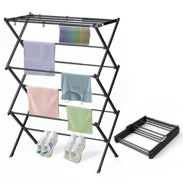 Imagem de Varal de roupas dobrável KeingGcopr 102x73x36 cm