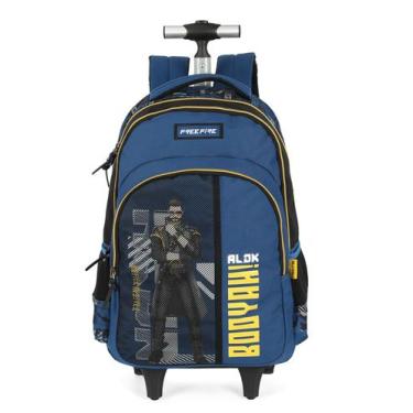 Imagem de Mochila de Rodinhas Free Fire Desafiante Up4you, Azul, Único