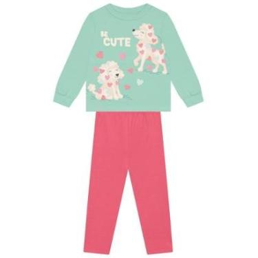 Imagem de Conjunto infantil menina cachorrinhos com glitter Brandili-Feminino