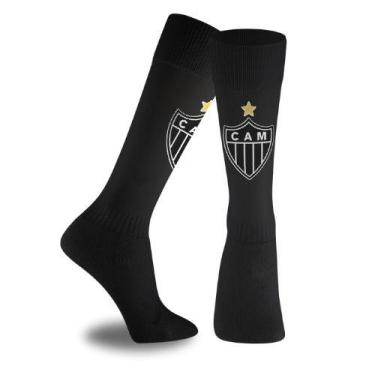 Imagem de Meião Atlético MG Galo Futebol Salão Campo Infantil Juvenil - Rikam, 3