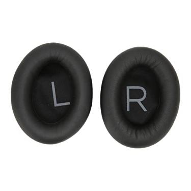 Imagem de Almofadas de substituição de almofadas de ouvido, almofadas de espuma de couro de proteína macia e confortáveis ​​para redução de ruído, para fones de ouvido QC45(Preto)