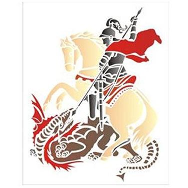 Imagem de Stencil de Plástico para Pintura OPA 20 x 25 cm - 1335 São Jorge