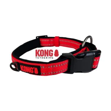 Imagem de Coleira Kong Nylon Colar Vermelha Extra Grande Para Cachorro