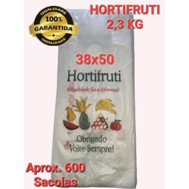 Imagem de Sacolas Plástica Transparente Hortifruti 38X50 Pacote C/2,3 Kg