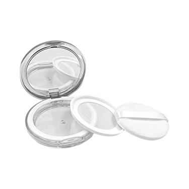 Imagem de shamjina Recipiente de pó peneira de rede elástica mini de maquiagem compacto recarregável 3g suporte de cosméticos estojo de pó de, Prata