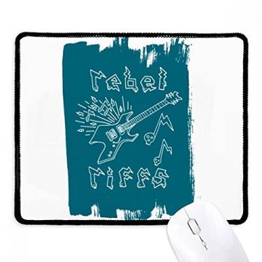 Imagem de Mousepad para guitarra elétrica com estampa azul, tapete de borracha para jogos