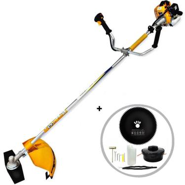 Imagem de KIT Roçadeira Semiprofissional Vulcan VR260H 2T 26CC 0,9HP + Faca Circular 80 Dentes Furo 25mm Tamanho 255mm Espessura 1,5mm