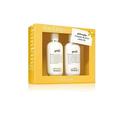 Imagem de Thinking of You by Philosophy for Women - 2 Pc Kit 8oz Pure Grace Shampo Bath & Shower Gel, 8oz Pure Grace Body Lotion