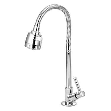 Imagem de Torneira De Cozinha De Mesa Bancada Tubo Gourmet Luxo 1/4v. C/98 Cor:Prateado