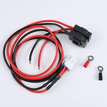 Imagem de MOOKEENONE 1 x cabo de alimentação de rádio, 12 ~ 14 V fonte de alimentação de rádio onda de carro substituindo cabo 1M 30A para ICOM IC-7000 IC-7600/FT-450/TS-480