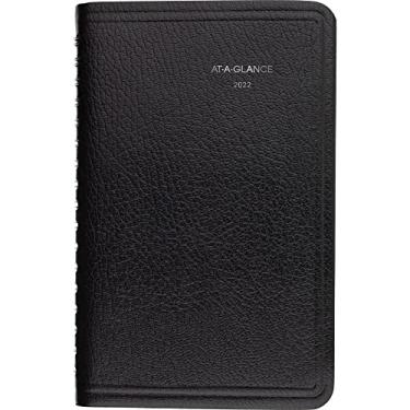 Imagem de Agenda semanal 2022 AT-A-GLANCE G25000, 8,8 x 15,2 cm, tamanho de bolso, preto