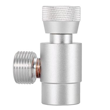 Imagem de Kit de conector de adaptador de recarga de cilindro de tanque de enchimento de CO2 OKJHFD para fluxo de refrigerante, cilindro fácil de instalar e de recarga(without meter-silver)