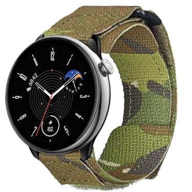 Imagem de Pulseiras de relógio Hemsut compatíveis com Amazfit, pulseira esportiva de nylon resistente camuflada com design de laço trançado para Amazfit GTS 4/4 Mini/3/2 /2e/2 mini, Bip 3 Pro/3/U