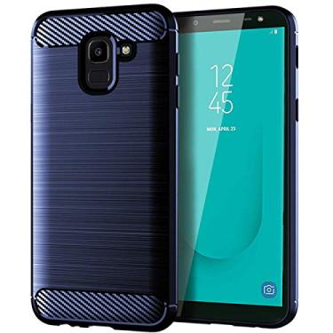 Imagem de Capa para Samsung Galaxy J6 2018, sensação macia, proteção total, anti-arranhões e impressões digitais + capa de celular resistente a arranhões para Samsung Galaxy J6 2018