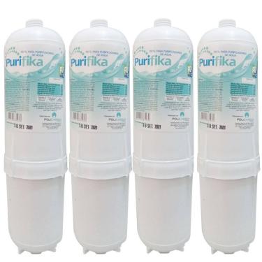 Imagem de Kit 4 Refil Filtro Purificador Água Compatível Soft Everest