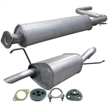 Imagem de Kit Escapamento Abafador + Silencioso Palio 1.8 8v 2003 2006 - ScapJá