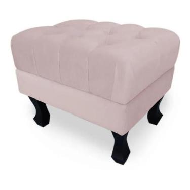 Imagem de Puff Baú Luís XV SRJ Suede Cor Rosa - SRJ Móveis