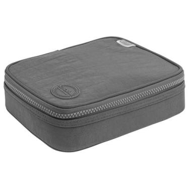 Imagem de Estojo Box Académie Nylon Escolar Com Divisória Elástico - Tilibra