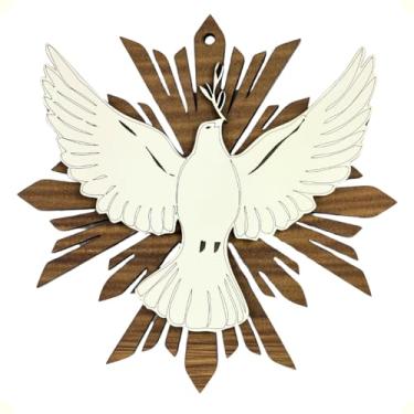 Imagem de Enfeite Porta Parede Divino Espírito Santo Decoração Mdf