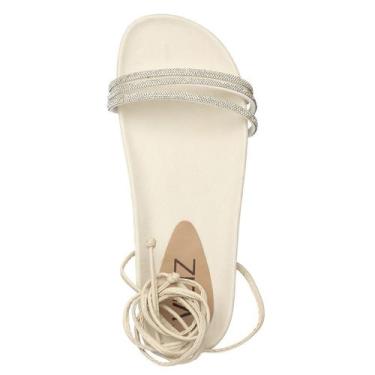 Imagem de Sandália Papete Brilho Feminina  Com Amarração - NoBrand, Off, 37