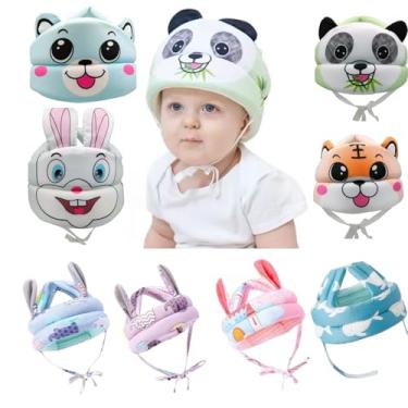 Imagem de Genérico Anti-colisão Bebê Chapéu Protetor Ajustável Infantil Cabeça (AZUL ORELHA)