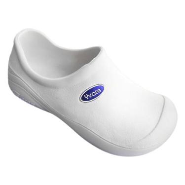 Imagem de Sapato Branco Fechado Babuche Profissional Enfermagem Cozinha Leve Mac