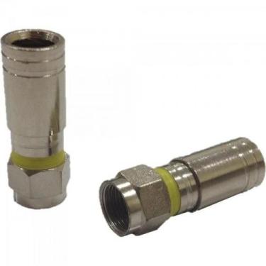 Imagem de Conector F Compressao RG6 CFMP002 Niquel STORM