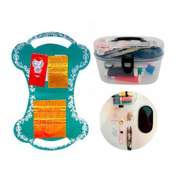 Imagem de Kit Costura Linha Agulha Acessórios Com Estojo P/ Viagem - Inter.P