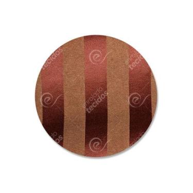 Imagem de Capa para Sousplat em Tecido Jacquard Marsala e Bege Listrado Tradicio