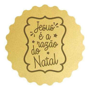 Imagem de Cortador Biscoito Jesus é a Razão do Natal - DOCE IMPRESSO,  8cm