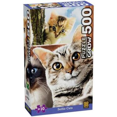 Imagem de Quebra cabeca selfie cats 500 pecas grow, ., UN